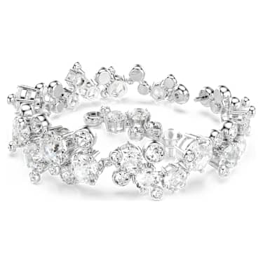 Zapestnica Constella, Mešani rezi, Bela, Prevleka iz rodija - Swarovski, 5722469