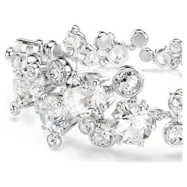 Zapestnica Constella, Mešani rezi, Bela, Prevleka iz rodija - Swarovski, 5722469
