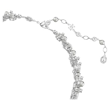 Ras-de-cou Constella, Perle de cristal, Taille ronde, Blanc, Métal rhodié - Swarovski, 5722471
