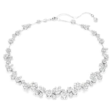 Verižica Constella, Okrogli rez, Bela, Prevleka iz rodija - Swarovski, 5722472
