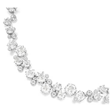Verižica Constella, Okrogli rez, Bela, Prevleka iz rodija - Swarovski, 5722472