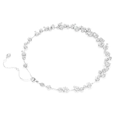 Verižica Constella, Okrogli rez, Bela, Prevleka iz rodija - Swarovski, 5722472