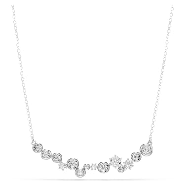 Constella necklace, Mixed cuts, White, Rhodium plated - Swarovski, 5722473