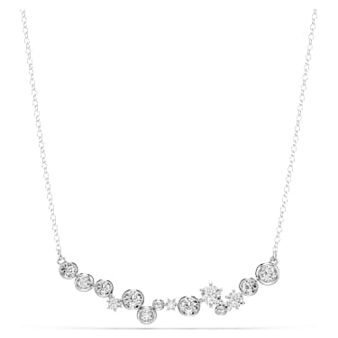 Constella necklace, Mixed cuts, White, Rhodium plated - Swarovski, 5722473