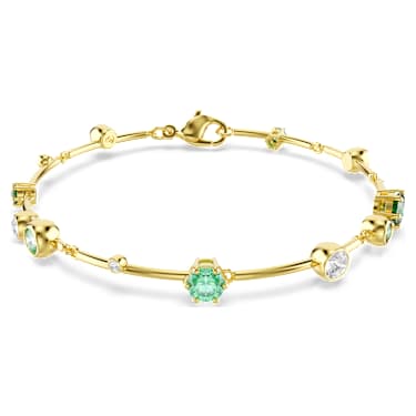 Constella 手链, 混合切割, 绿色, 镀金色调 - Swarovski, 5722478