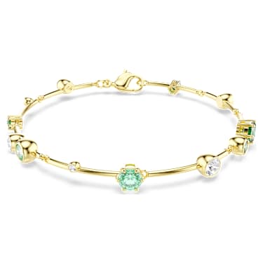 Zapestnica Constella, Mešani rezi, Zelena, V videzu 18-karatnega zlata - Swarovski, 5722478