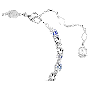 Constella bracelet, Mixed cuts, Blue, Rhodium plated - Swarovski, 5722479