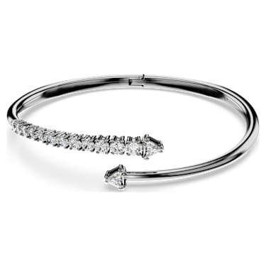 Brățară fixă Sublima, Albă, Placat cu ruteniu - Swarovski, 5723172