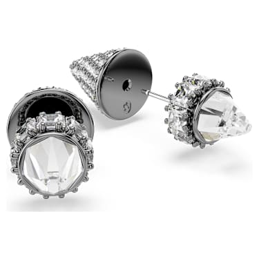 Sublima stud earrings, Spike, White, Ruthenium plated - Swarovski, 5723185