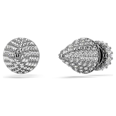 Sublima stud earrings, Spike, White, Ruthenium plated - Swarovski, 5723185