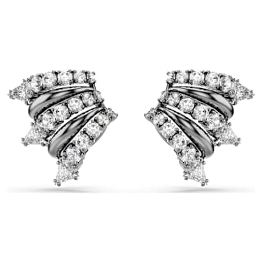 Sublima ear cuffs, White, Ruthenium plated - Swarovski, 5723186