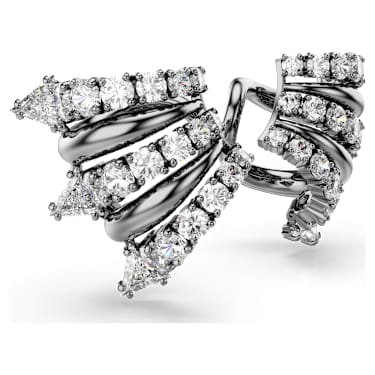 Sublima ear cuffs, White, Ruthenium plated - Swarovski, 5723186