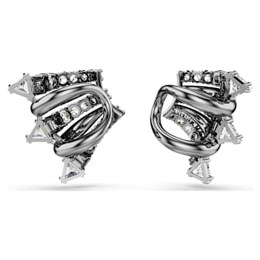Sublima ear cuffs, White, Ruthenium plated - Swarovski, 5723186