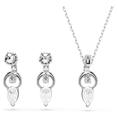 Mesmera 套装, 梨形切割, 圆形切割, 白色, 镀铑 - Swarovski, 5723197