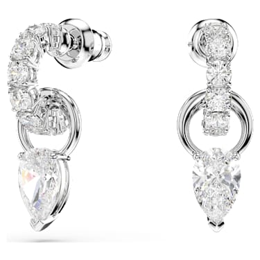 Mesmera set, Pear cut, Round cut, White, Rhodium plated - Swarovski, 5723197