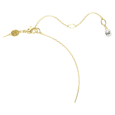 Stilla Attract Hänge, Rundslipad, Vit, 18K guldfinish - Swarovski, 5723298