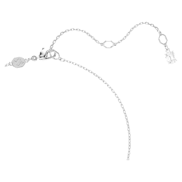 Swan pendant, Swan, White, Rhodium plated - Swarovski, 5723387