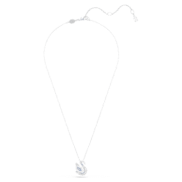 Swan pendant, Mixed cuts, Swan, Blue - Swarovski, 5723389