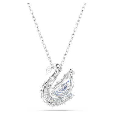 Swan pendant, Mixed cuts, Swan, Blue - Swarovski, 5723389
