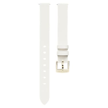 워치 스트랩, 폭 12 mm(0.47"), 가죽 스트랩, 화이트, 샴페인 골드 톤 피니시 - Swarovski, 5723413