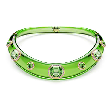 Dulcis Halsband, Verschiedene Schliffe, Grün, Goldlegierungsschicht - Swarovski, 5723510