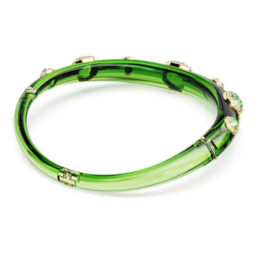 Dulcis choker, Mixed cuts, Green, Gold-tone plated - Swarovski, 5723510