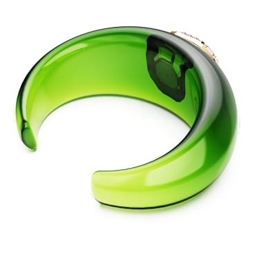 Dulcis กำไลแบบ Cuff, เจียระไนทรงแปดเหลี่ยม, สีเขียว, เคลือบโทนสีทอง - Swarovski, 5723514