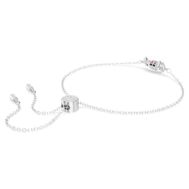Lifelong Bow ブレスレット, リボン, ピンク, ロジウム・プレーティング | Swarovski