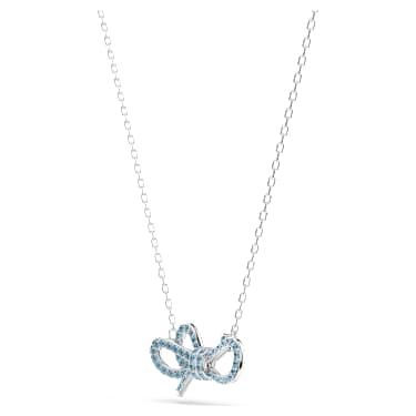 Komplet Lifelong Bow, Pentlja, Modra, Prevleka iz rodija - Swarovski, 5723554