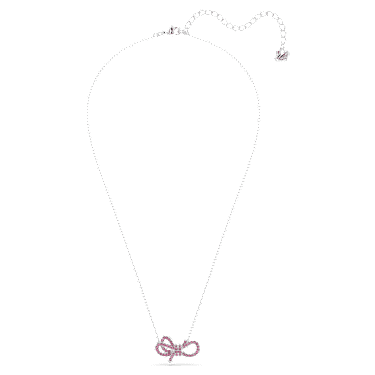 Lifelong Bow 鏈墜, 蝴蝶結, 粉紅色, 鍍白金色 - Swarovski, 5723556