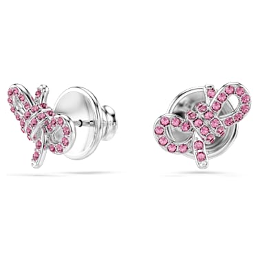 Lifelong Bow Ohrstecker, Schleife, Rosa, Rhodiniert - Swarovski, 5723557