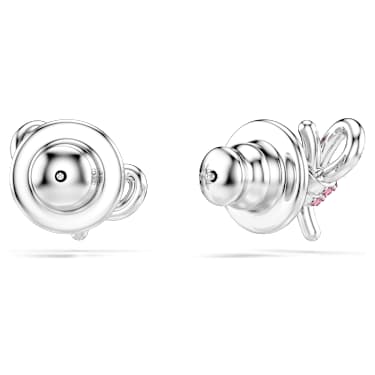Lifelong Bow Ohrstecker, Schleife, Rosa, Rhodiniert - Swarovski, 5723557
