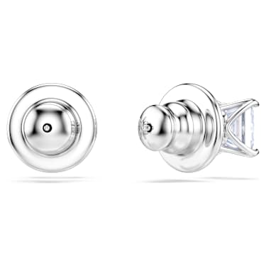 Matrix 스터드 이어링, 스퀘어 컷, 블루, 로듐 플래팅 - Swarovski, 5723561