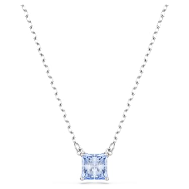 Matrix pendant, Square cut, Blue, Rhodium plated - Swarovski, 5723568