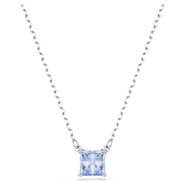 Matrix hanger, Square slijpvorm, Blauw, Rodium toplaag - Swarovski, 5723568