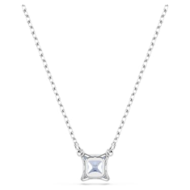 Matrix 鏈墜, 方形切割, 藍色, 鍍白金色| Swarovski