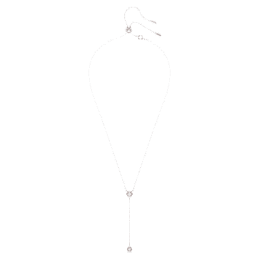 Attract Y-Halskette, Rundschliff, Rosa, Rhodiniert - Swarovski, 5723570