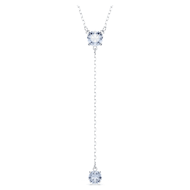 Swarovski attract round necklace white rhodium plating online