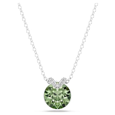 Pendentif Bella V, Taille ronde, Vert, Métal rhodié - Swarovski, 5724285