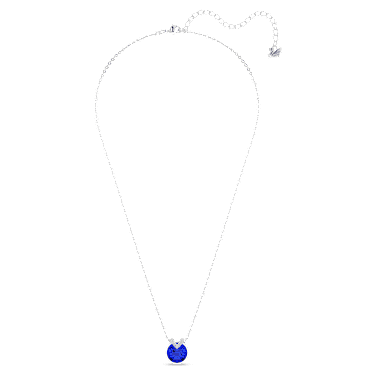 Pendente Bella V, Taglio Round, Blu, Placcato rodio - Swarovski, 5724286