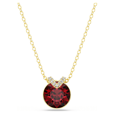 Bella V Hänge, Rundslipad, Röd, Guldfärgad plätering - Swarovski, 5724287