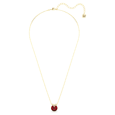 Bella V pendant, Round cut, Red, Gold-tone plated - Swarovski, 5724287