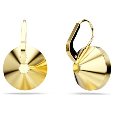 Bella 드롭 이어링, 라운드 컷, 레드, 골드 톤 플래팅 - Swarovski, 5724288
