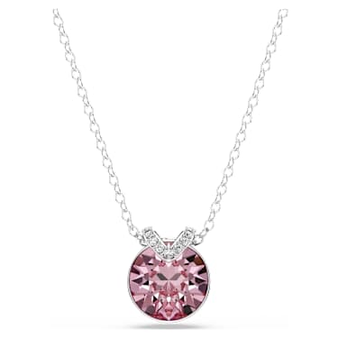 Bella V Hänge, Rundslipad, Rosa, Rodiumpläterad - Swarovski, 5724289