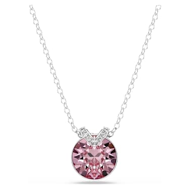 Bella V Hänge, Rundslipad, Rosa, Rodiumpläterad - Swarovski, 5724289