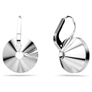 Pendientes Bella, Talla redonda, Azules, Baño de rodio - Swarovski, 5724292