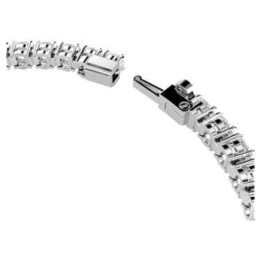 Matrix Tennis Armband, Rundschliff, Weiß, Rhodiniert - Swarovski, 5724483