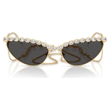 Sonnenbrille, Cat-eye-Form, Kette, Grau - Swarovski, 5724499