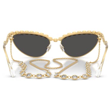 Sonnenbrille, Cat-eye-Form, Kette, Grau - Swarovski, 5724499
