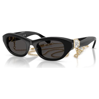 サングラス, ピローシェイプ, ブラック | Swarovski